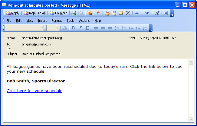Sample Email